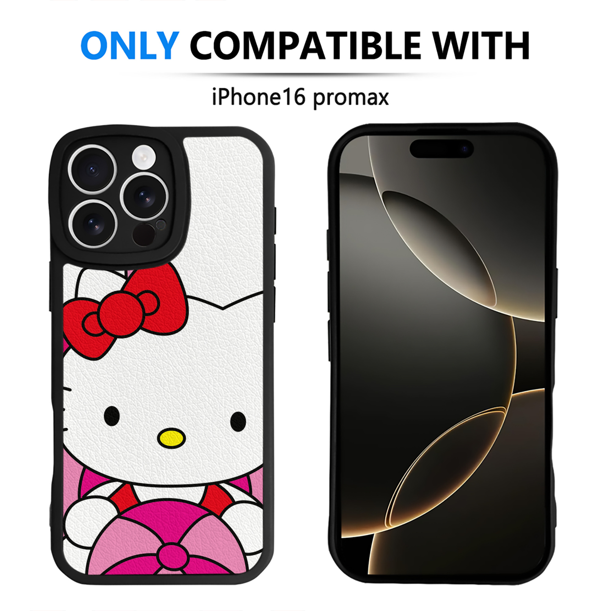 （画像用） Hello Kitty ハローキティ 【iPhone 16シリーズ対応】シリコンスマホケース（レザー調） 材質：シリコン